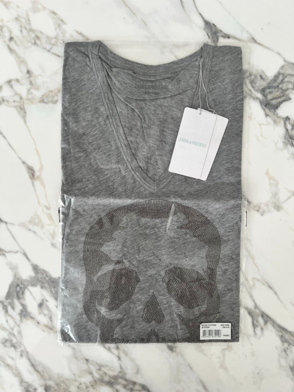 NWT - Zadig & Voltaire Brooklyn Strass T-shirts - Grey๐ฉถ - Picture 6 of 6